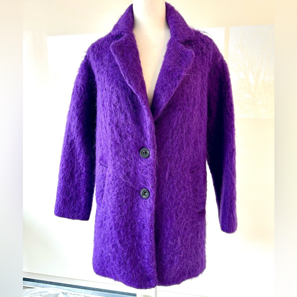 NWT Luna Allegra Italian Made Purple Wool Blend Coat